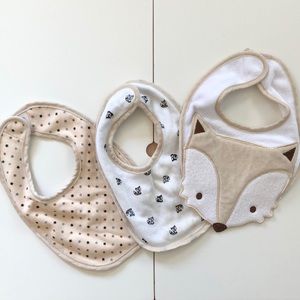 Adorable fox bibs